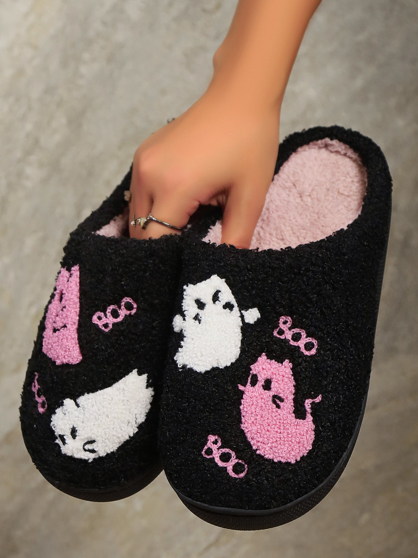 Ghost Cats - Furry Adult Slippers