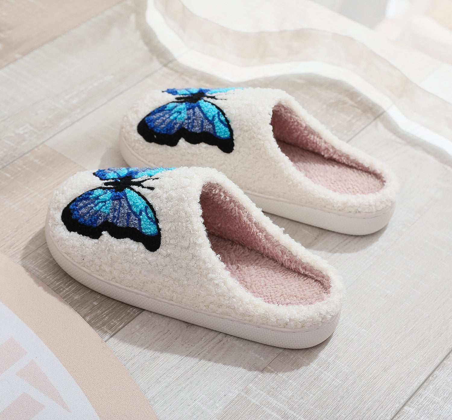 Free Spirit Butterfly - Furry Adult Slippers