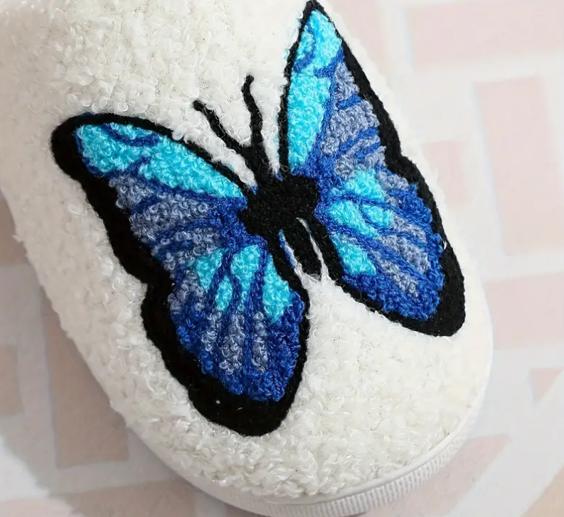 Free Spirit Butterfly - Furry Adult Slippers